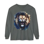 Vibrant Lion Long Sleeve Tee, Unisex Animal T-Shirt, , Nature Lover's